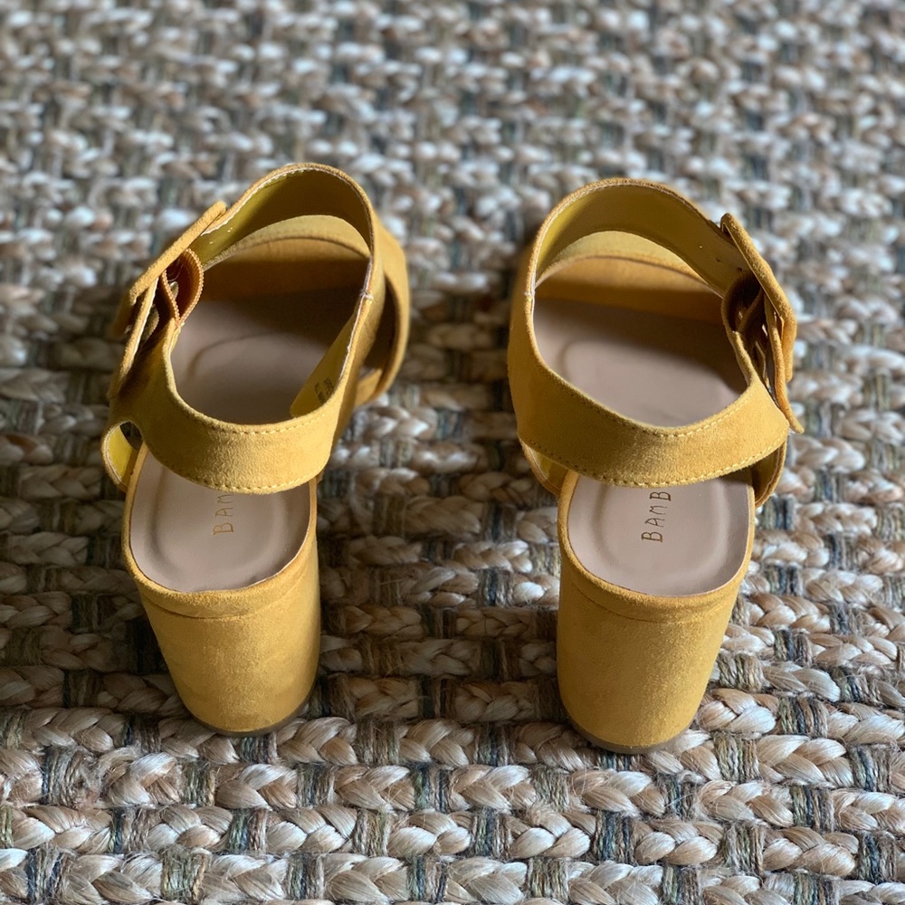 Open Toe Chunky Block Heel with Buckle - Picture 4 of 8